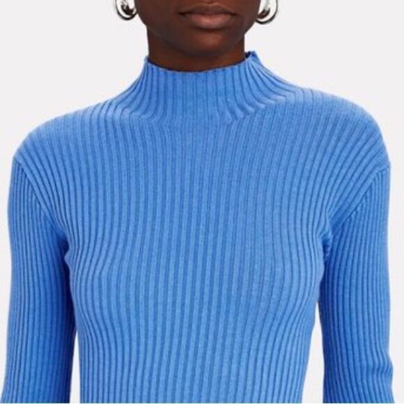 Sablyn Evangeline Bell-Sleeve Knit Mini Dress Blue Medium - Picture 3 of 12